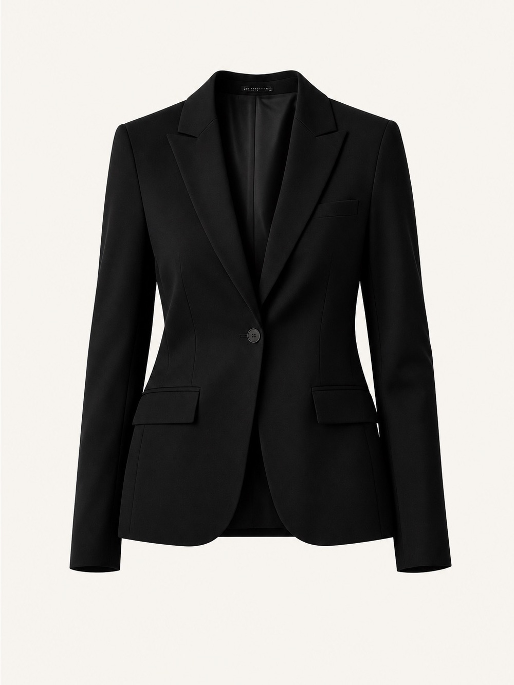 Theory Black Wool Blazer One Button Tailored Jacket 8 - Picture 2 of 7